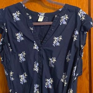 💜💜 OLD NAVY Partially ButtonUp Dress with Tie Belt Ladies Size L